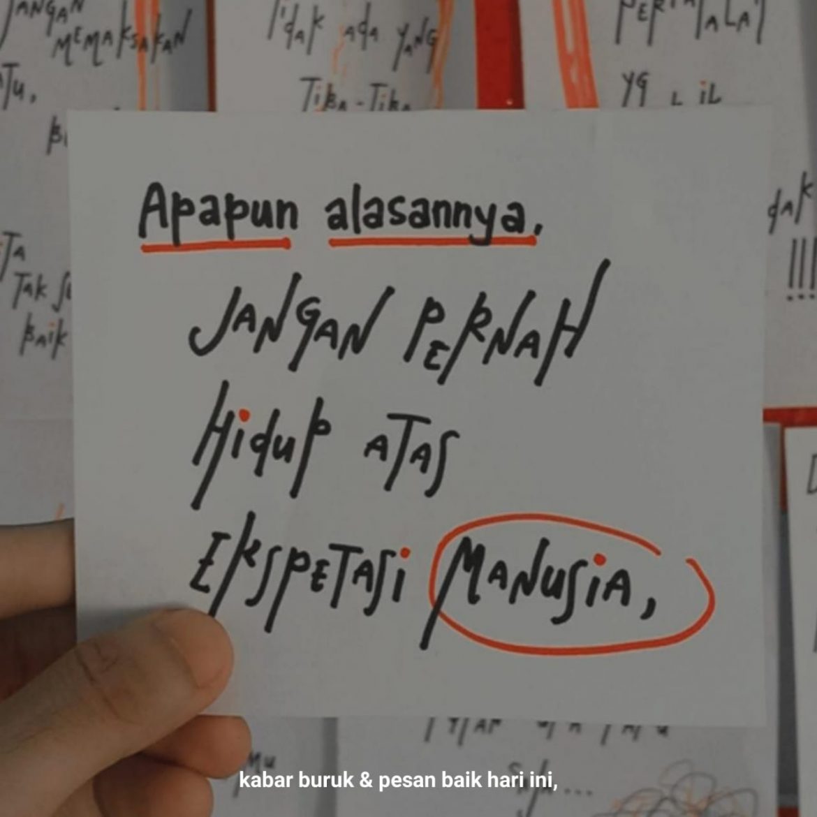 Kabar Buruk & Pesan Baik Hari Ini