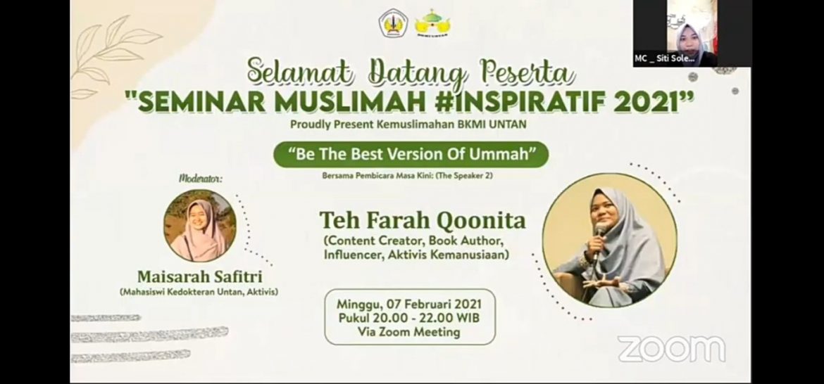 Ajak Kenali Potensi Diri, BKMI Gelar Webinar Muslimah Inspiratif