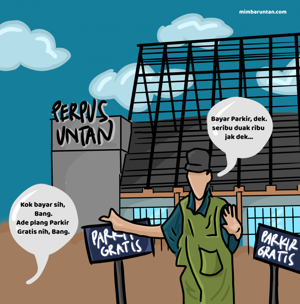 Untan Berikan Izin Biaya Parkir di Lahan Parkir Gratis